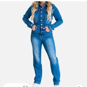 Judy blue denim jumpsuit bnwt size large